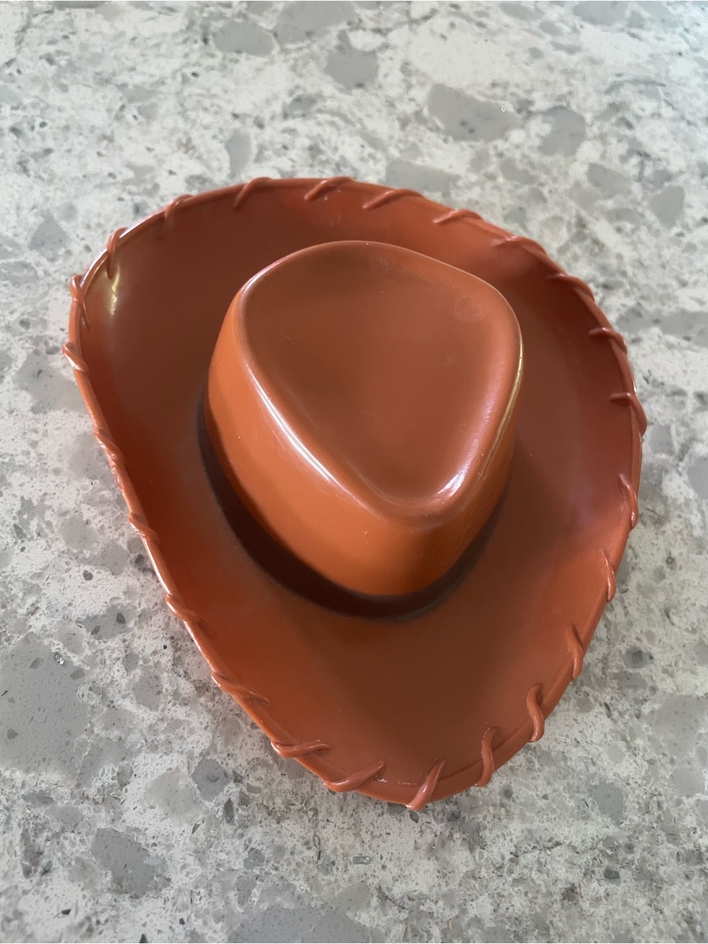Kids Toy Cowboy Hat - Orange Plastic Western Accessory
